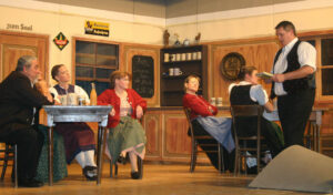 Die Probe einer Wirtshausszene (gehört zum Stück :-) © OVTP