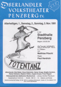 Plakat: Straubinger Totentanz (1991) © OVTP / ph
