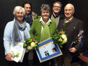 Für langjährige Mitgliedschaft wurden geehrt: (v.l.): Marianne Hornbogner (50 Jahre), Elke Ruzek (25 Jahre), Inge Wagner (61 Jahre), Mike Wolff (26 Jahre), Franz Wagner (60 Jahre) © OVTP / gp