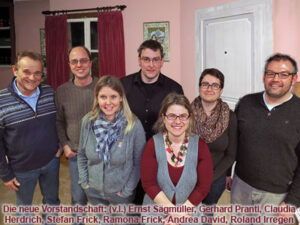 Die alte Vorstandschaft ist auch wieder die neue; Ernst Sägmüller hatte allerdings vorher den Posten des zweiten Vorstands nur interimsmäßig inne: (v.l.) Ernst Sägmüller, Gerhard Prantl, Claudia Herdrich, Stefan Frick, Ramona Frick, Andrea David, Roland Irregen © OVTP