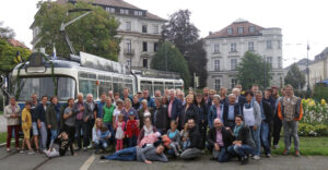Der halbe Verein war mit von der Partie ... und die Tram doch zu klein, da der MVV gerade Ärger mit der Betriebserlaubnis einer Tram-Charge hatte. © G. Prantl / OVTP