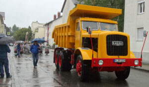 Ein "Kälble-Laster"; mit ihnen wurde die letzten Jahrzehnte der Bergwerkszeit der Abraum auf die Berghalde gebracht. © G. Prantl / OVTP
